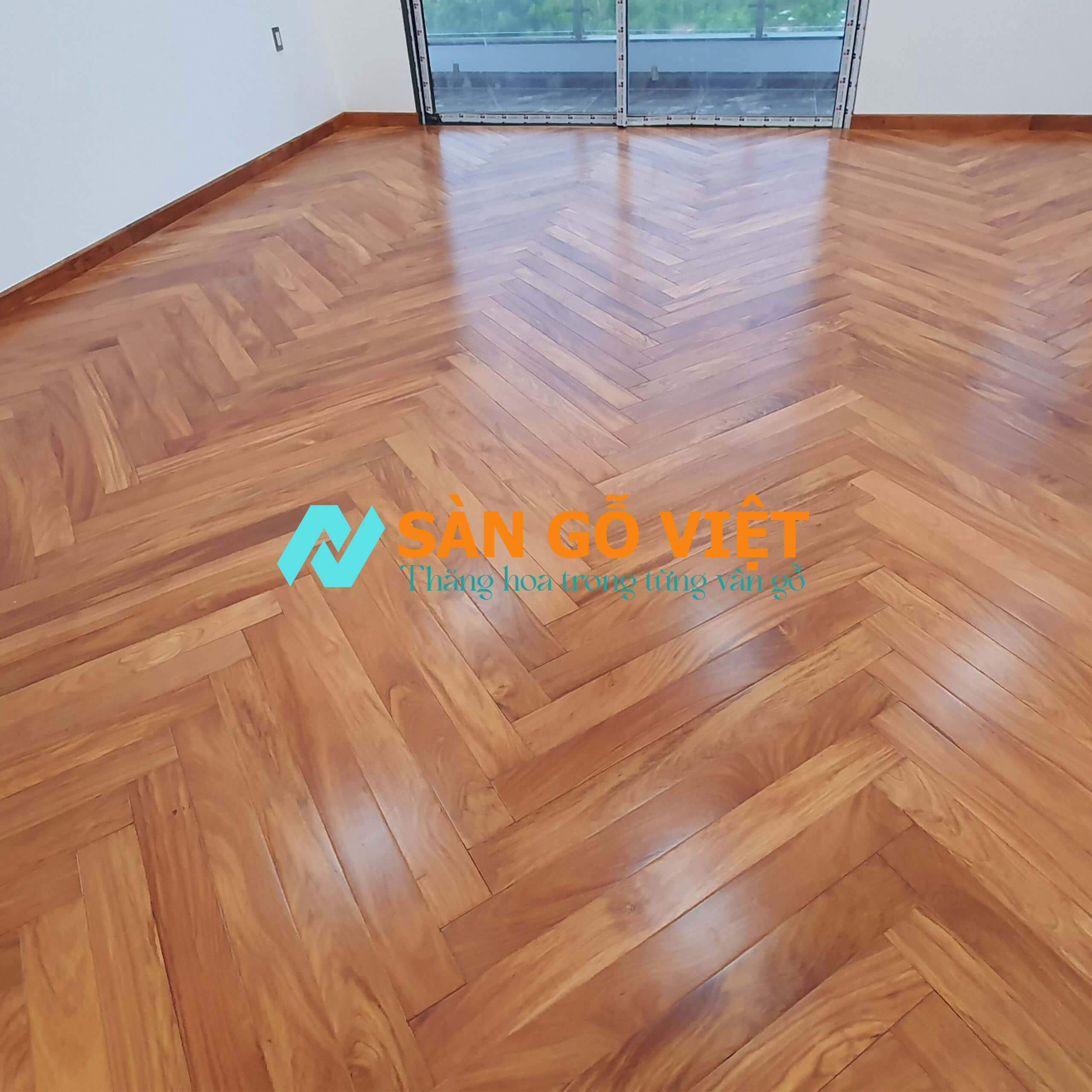 Sàn gỗ đỏ nam phi xương cá